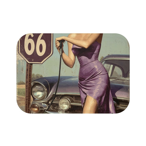 "Blonde Beauty Retro Bath Mat"