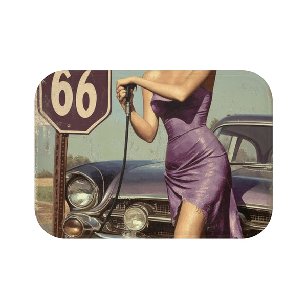 "Blonde Beauty Retro Bath Mat"