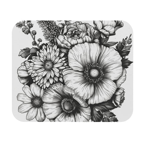 Blooming Beauty Hand-drawn Mouse Pad