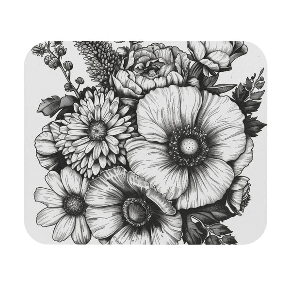 Blooming Beauty Hand-drawn Mouse Pad