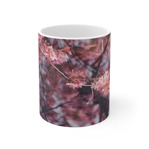 "Blooming Beauty: Japanese Cherry Blossom Mug"