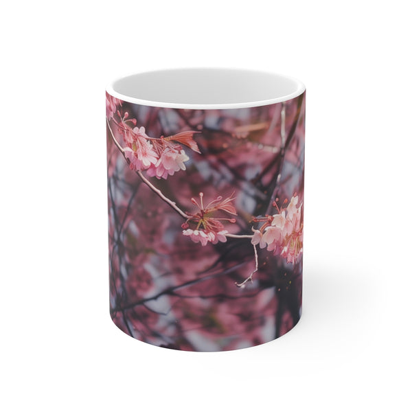"Blooming Beauty: Japanese Cherry Blossom Mug"
