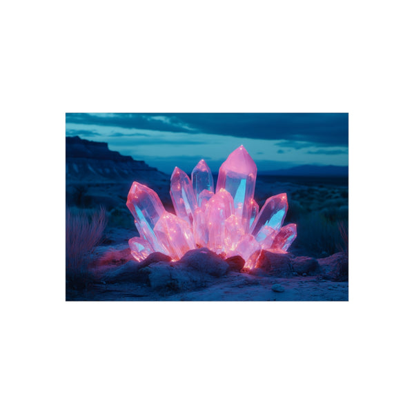 "Blooming Neon Crystals in Wasteland"