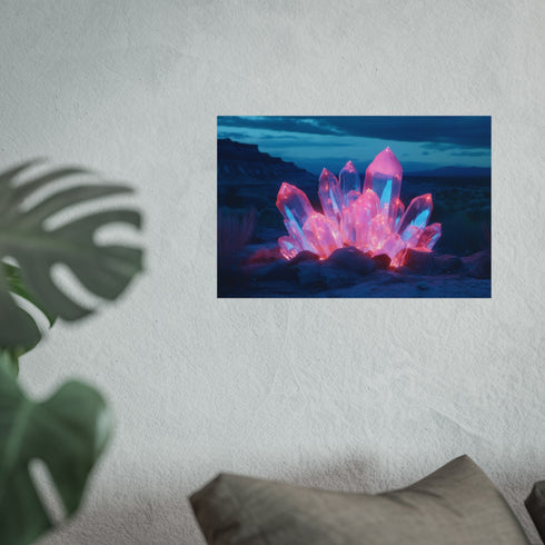 Blooming Neon Crystals in Wasteland