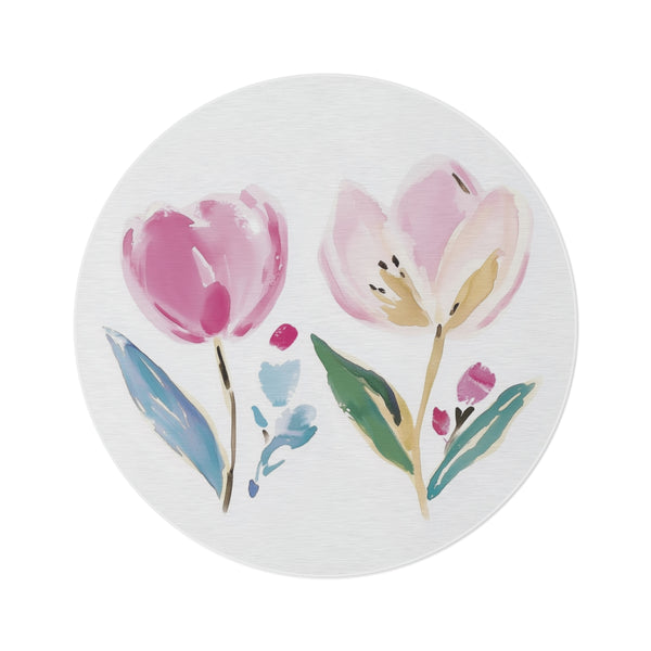 "Blooming Tulip Round Rug"