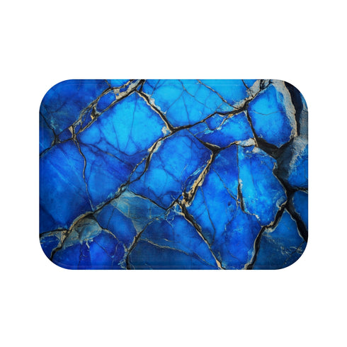 Blue Energy Vein Mountain Bathmat