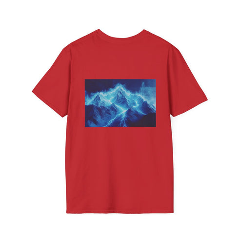 Blue Energy Veins Mountain T-Shirt