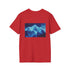 Blue Energy Veins Mountain T-Shirt