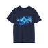 Blue Energy Veins Mountain T-Shirt