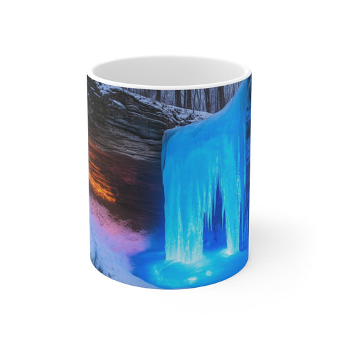 Blue Fire Frozen Waterfall Mug