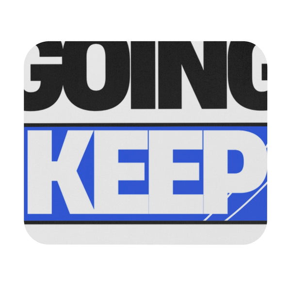 Blue Motivational Typographic Mouse Pad