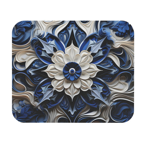 Blue Porcelain Texture Mouse Pad