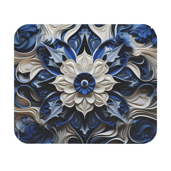 Blue Porcelain Texture Mouse Pad