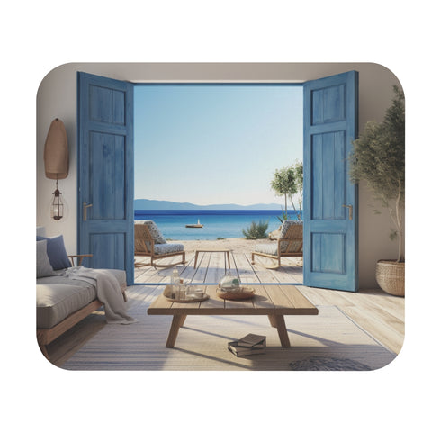 Blue Sky Window Mouse Pad