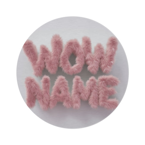 "Blush Pink 3D Lettering Rug"