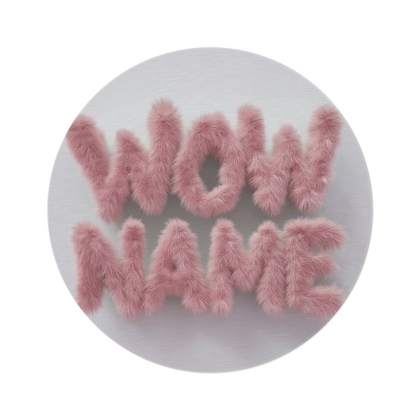 "Blush Pink 3D Lettering Rug"