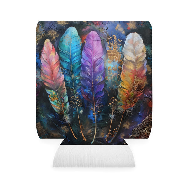 Bohemian Feather Can Cooler Sleeve: Stay Cool in Style!