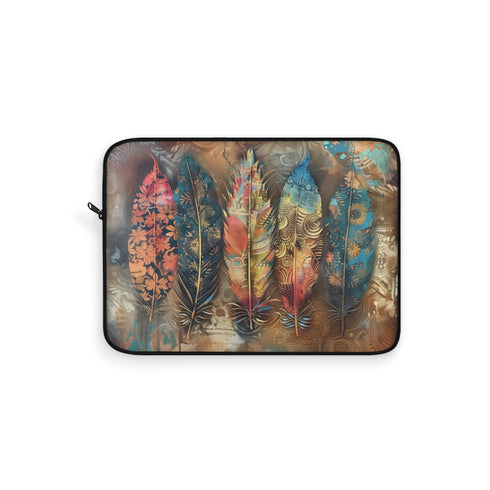 Bohemian Feather Laptop Sleeve: Stylish Protection