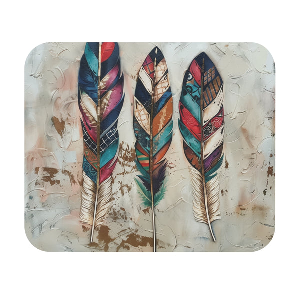 Bohemian Feather Mouse Pad Fly High in Style!