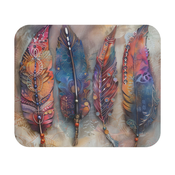 Bohemian Feather Mouse Pad Free-Spirited Style