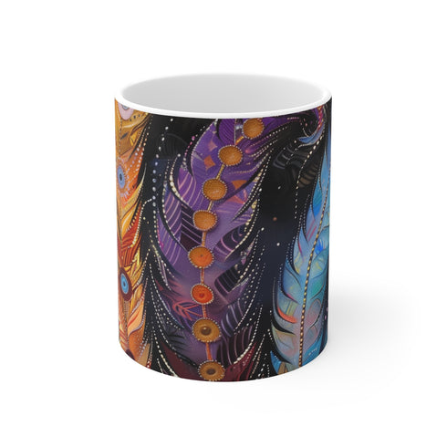 "Bohemian Feathered Coffee Delight"