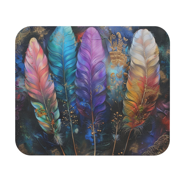 Bohemian Feathers Mouse Pad Discover Your Dreamy Workspace