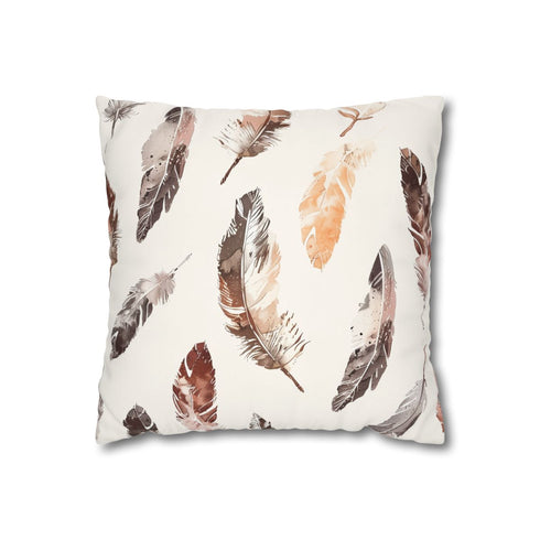 "Boho Bliss Feather Pillowcase"