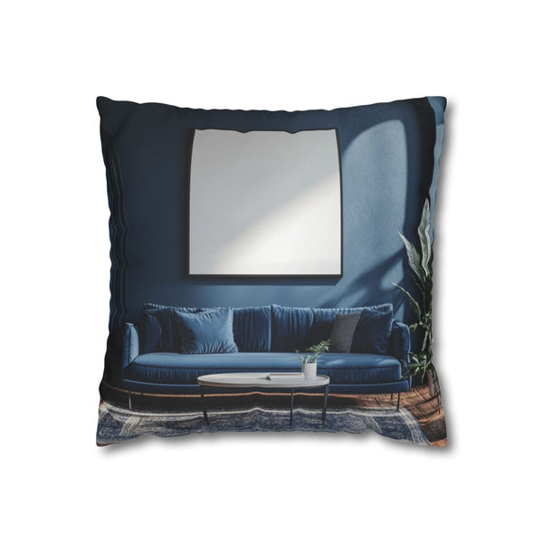 "Boho Blue Cozy Living Pillow"
