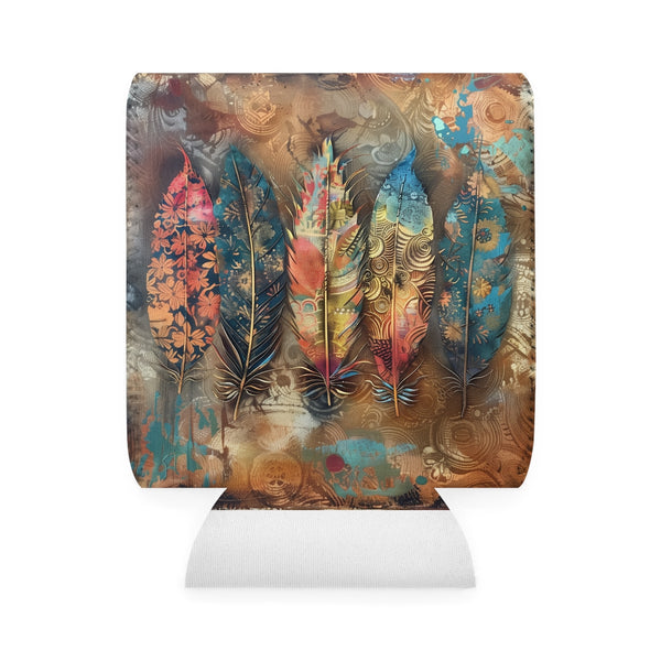 Boho Feather Can Cooler Sleeve