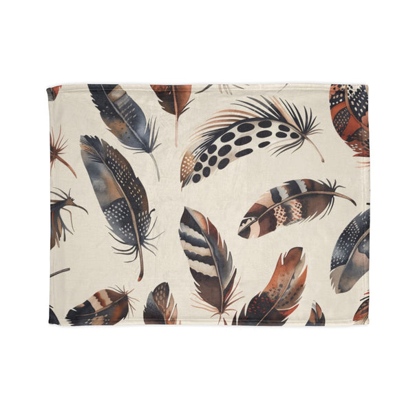 "Boho Feathers Dreamland: Seamless Bed Cover"