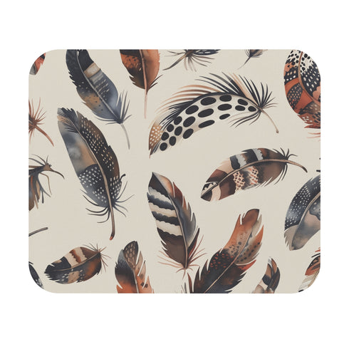 Boho Feathers Mouse Pad The Perfect Desk Companion