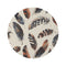 "Boho Feathers Round Rug: Whimsical"