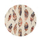 "Boho Feathers Round Rug"