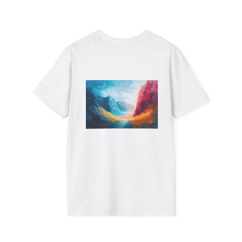 Bold Colors Minimalistic Mountain Landscape Shirt