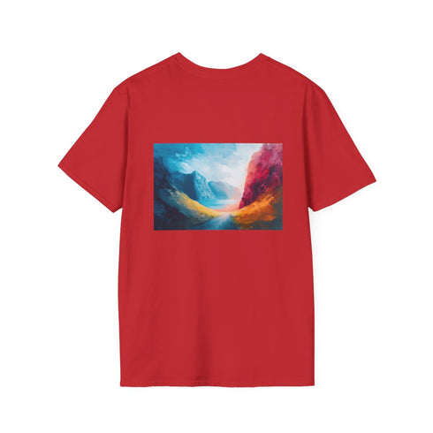 Bold Colors Minimalistic Mountain Landscape Shirt