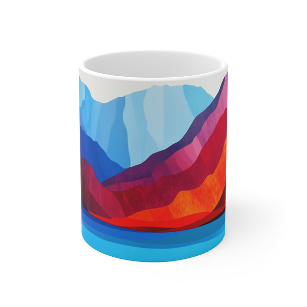 "Bold Minimalist Mountain Landscape Mug"