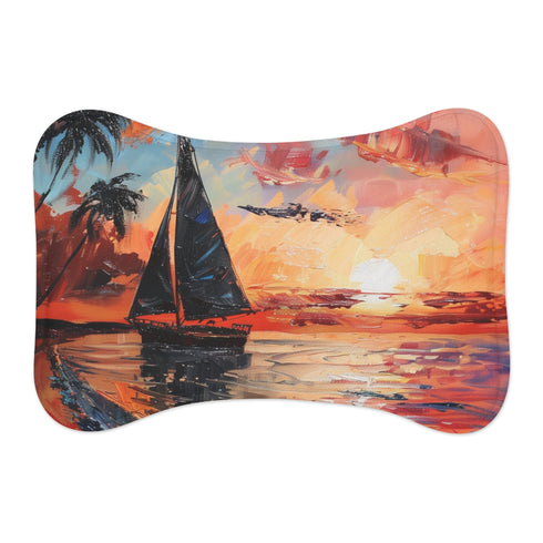 Boracay Sunset Pet Mat: Tropical Paradise Delight