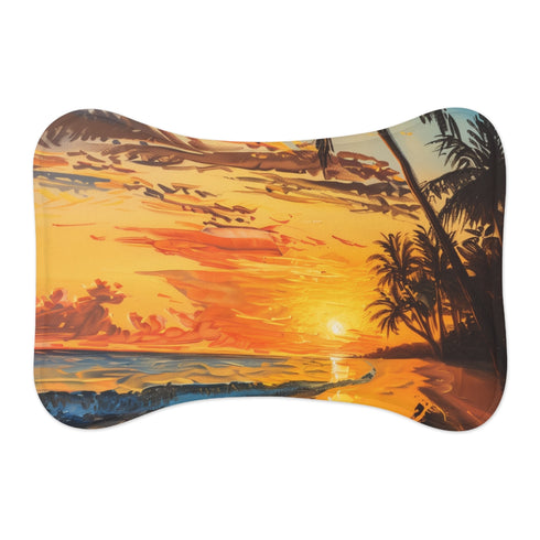 "Boracay Sunset Pet Mat: Vibrant Sunset Scene"