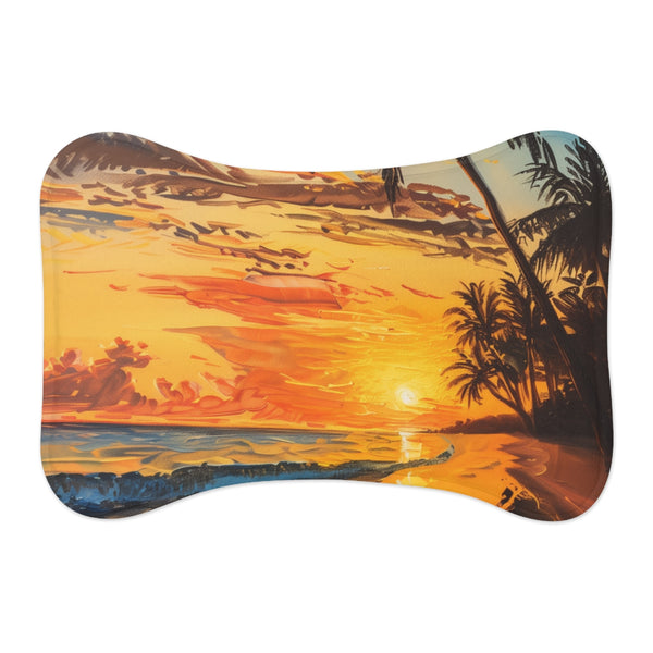 "Boracay Sunset Pet Mat: Vibrant Sunset Scene"