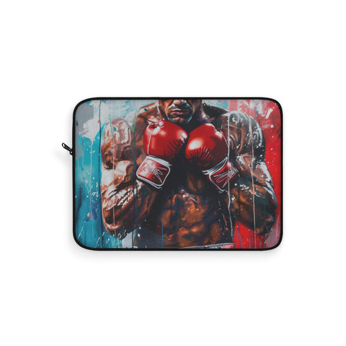 "Boxer Painting Laptop Sleeve: Protection with Style"