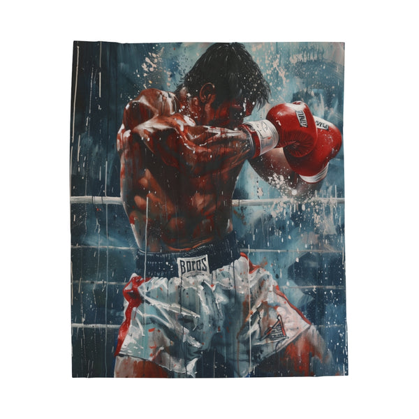 "Boxer Portrait Plush Blanket: Cozy Canine Comfort"