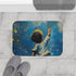 Boy Flies to the Stars Luxury Memory Foam Bath Mat - Bathroom Lifestyle View