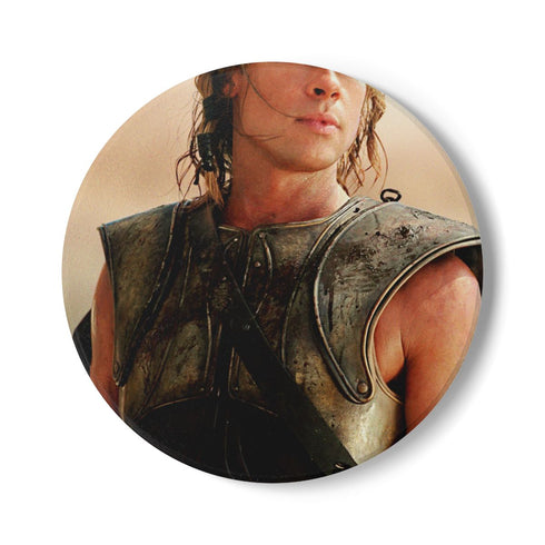 "Brad Pitt Achilles Coaster: Hollywood Legend"