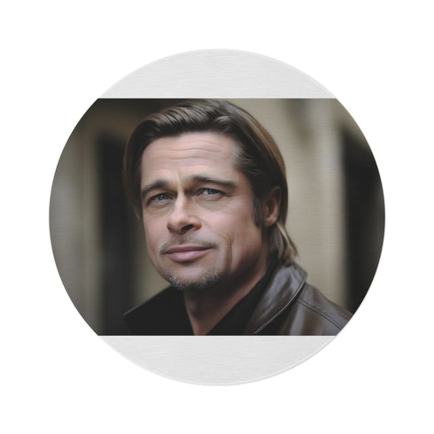 "Brad Pitt Inspired Round Rug"
