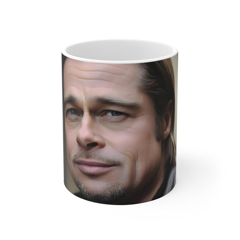 "Brad Pitt Mug: Hollywood Elegance"