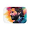 Bradley Cooper Watercolor Neon Colors Luxury Memory Foam Bath Mat - Top View