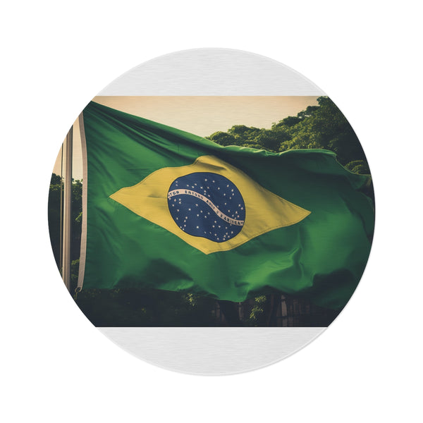 "Brazilian Pride Round Rug"