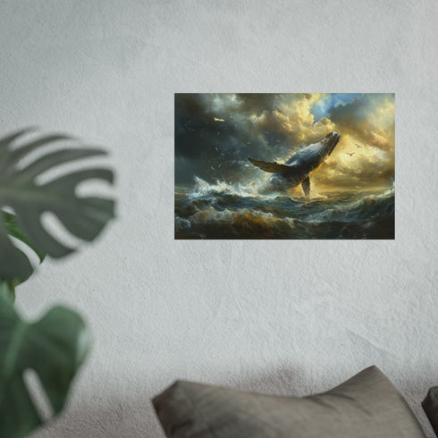 Breaching Storm Whale at Sky