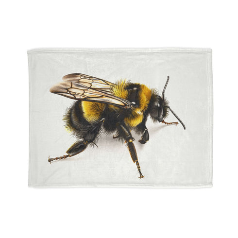 "Bumblebee Bliss Watercolor Bed Cover"