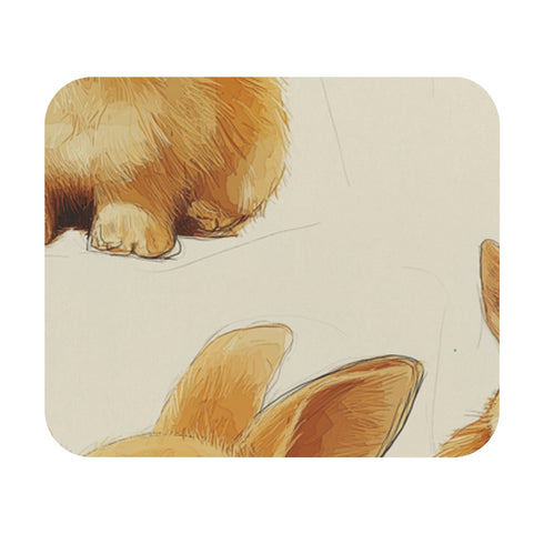 Bunny Haven Mouse Pad Playful Rabbit Design